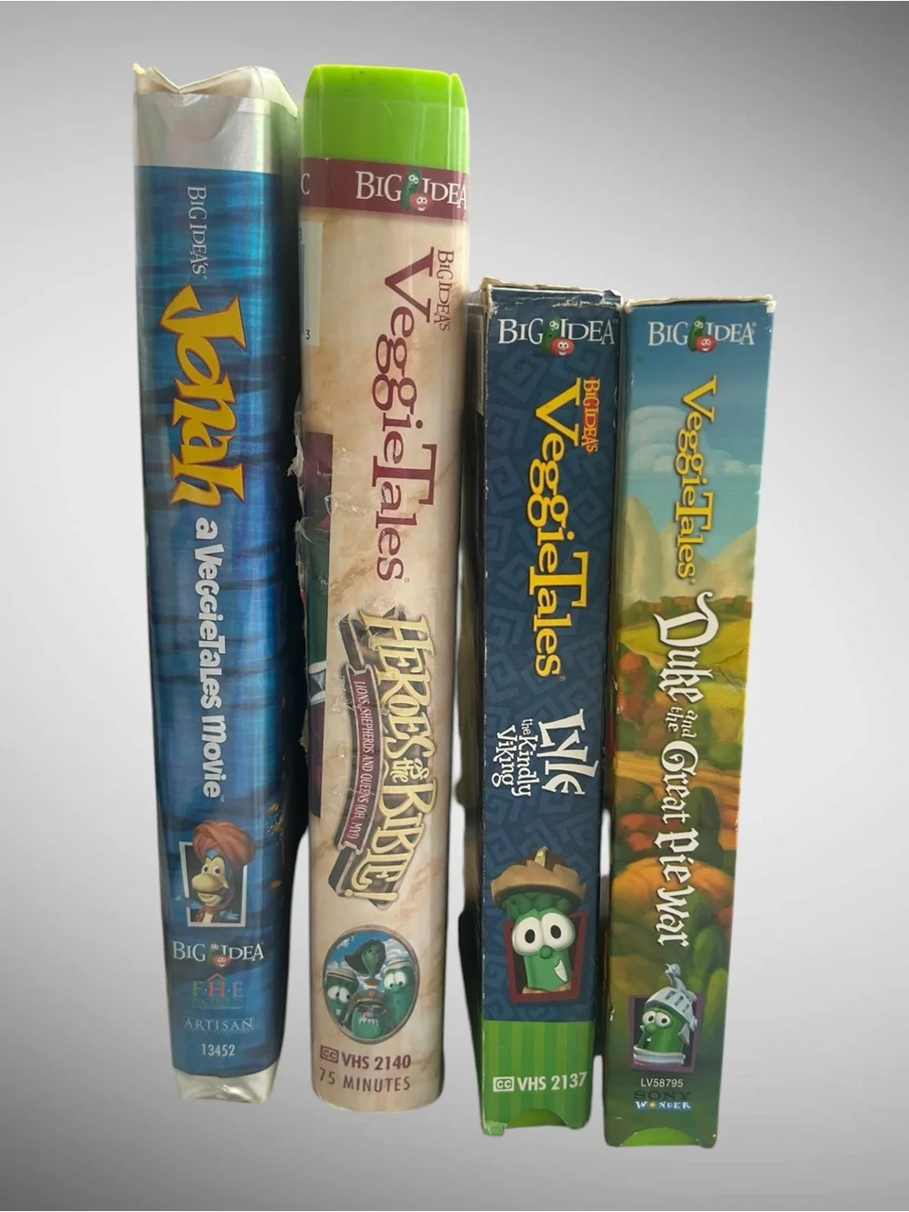 VeggieTales VHS Lot of 4 Jonah Heroes Bible Lyle Duke Y2K Kids